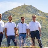 Les quatre candidats de la section du Centre Mont-Noble (de g. à d. Jean-Luc Follonier, Vincent Roduit, Grégoire Crettaz et Marc-Antoine Micheloud)